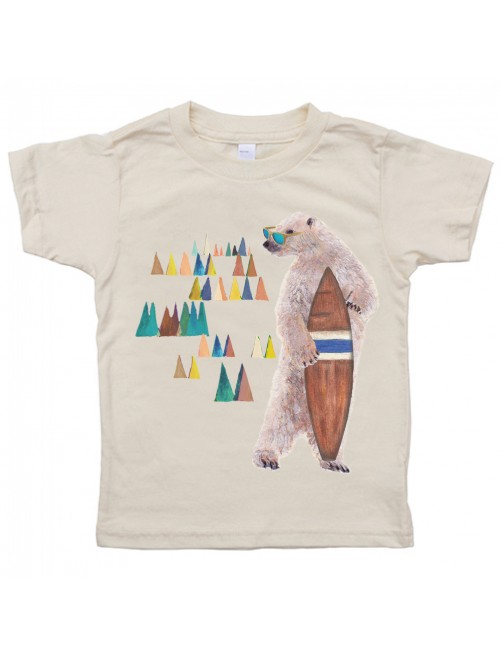 Camiseta Monikako Kids Bear&Surf Organic