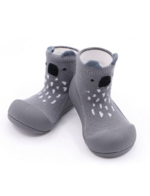 Attipas-Koala-Gris-Zapatos-Primeros-pasos-calzado-ergonomico-Bebes-accesorios-Puericultura