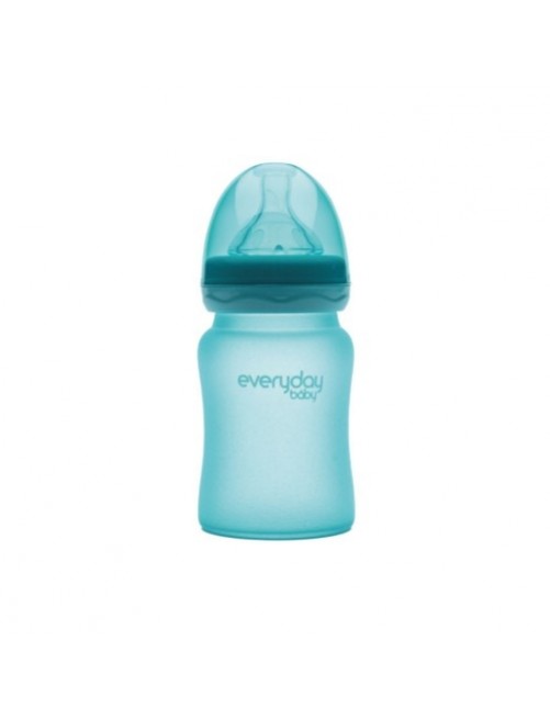  Biberón Cristal Milkhero Azul 150ml Everyday Baby Bebe Puericultura Zaragoza