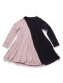 Vestido Nununu Half & Half 360 Dress Black & Powder Pink